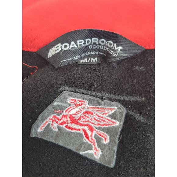 Boardroom Mobil 1 Racing Jacket Black Red Full Zip Pegasus Logo Two Tone Medium - Picture 9 of 12